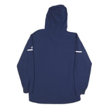 ADIDAS Mens Navy Blue Nevada Hoodie Jacket L Polyamide Plain Zip Hooded