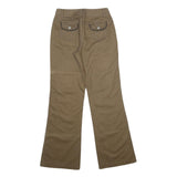 UO COMOP Womens Polyester Blend Brown Regular Flared Trousers W28 L32 Utility