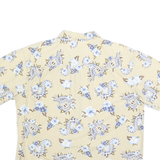 HIGH SIERRA Mens Beige & Blue Floral Pattern Cotton Blend Short Sleeve Shirt L
