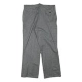 Mens Cotton Blend Grey Regular Fit Button Closure Trousers W34 L29 Casual