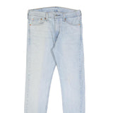 LEVI'S 510 Mens Slim Light Blue Denim Raw Slim Jeans W30 L32 Classic Fit Zip