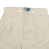 POLO RALPH LAUREN Womens Shorts Beige Casual Plain L W30 Cotton Blend