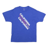 CHAMPION Mens Blue California Graphic T-Shirt L Short Sleeve Crew Neck Cotton