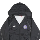 PUMA Mens Black Lightweight Zip Jacket M Polyester Blend Plain Jogging Sports