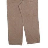 DICKIES Mens Cotton Blend Brown Regular Fit Straight Leg Trousers W40 L30