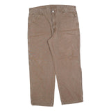 DICKIES Mens Cotton Blend Brown Regular Fit Straight Leg Trousers W40 L30