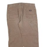 DICKIES Mens Cotton Blend Brown Regular Fit Straight Leg Trousers W40 L30