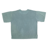 Womens Blue Cotton Blend Oversized Lace Up Crew Neck Plain 2XL Top Casual