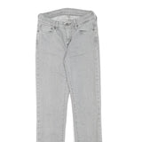 LEVI'S Womens Slim Light Grey Denim Jeans W24 L28 Classic Zip Closure
