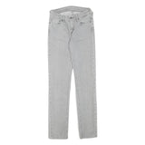 LEVI'S Womens Slim Light Grey Denim Jeans W24 L28 Classic Zip Closure