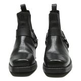 TONE REEK Mens Black Leather Ankle Boots UK 10.5 Stylish Comfort Durable Fashion