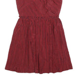 DKNY Womens Red & Black Sleeveless Fit & Flare Polyester Blend Mini Dress M