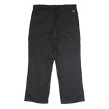DICKIES Mens Polyester Blend Black Regular Cargo Trousers W40 L30 Workwear