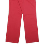 DICKIES Womens Cotton Blend Red Relaxed Straight Trousers W30 L30 Casual Zip