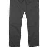 DOCKERS Mens Slim Black Cotton Blend Slim Straight Trousers W35 L30 Casual Smart