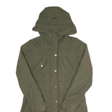 TOMMY HILFIGER Womens Green Cotton Blend Outdoor Jacket M Zip Hooded Lightweight