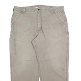 CARHARTT Mens Cotton Blend Beige Loose Straight Trousers W40 L30 Utility