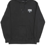 VANS Mens Black Cotton Blend Pullover Hoodie S Off The Wall Logo