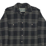 FIELD & STREAM Mens Black & Grey Check Shirt M Cotton Long Sleeve Casual