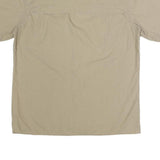 DICKIES Mens Beige Cotton Blend Work Shirt L Button Pocket Casual