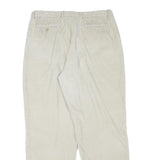 NAUTICA Mens Relaxed Cotton Blend Beige Zip Trousers W34 L30 Casual Classic
