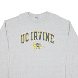 CHAMPION Mens Grey UC Irvine Graphic Long Sleeve Crew Neck 2XL Cotton T-Shirt