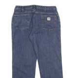 CARHARTT Womens Classic Blue Denim Straight Leg Lined Jeans W34 L30 Durable