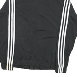 ADIDAS Womens Black & White Track Jacket M Polyester Blend Zip Athletic Casual