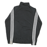 ADIDAS Womens Black & White Track Jacket M Polyester Blend Zip Athletic Casual