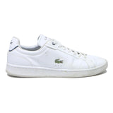 LACOSTE Men's Lace-Up Trainers White Leather UK 10 Casual Sneaker