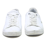 LACOSTE Men's Lace-Up Trainers White Leather UK 10 Casual Sneaker
