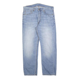 LEVI'S 505 Mens Jeans Blue Regular Straight Denim Medium W36 L30 Classic Casual