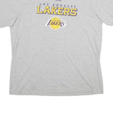 ADIDAS Mens Grey Los Angeles Lakers Graphic T-Shirt 2XL Short Sleeve Crew Neck