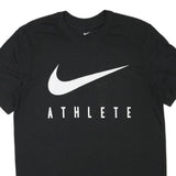 NIKE Mens Black Athlete Graphic T-Shirt M Short Sleeve Crew Neck Cotton Blend