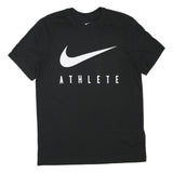 NIKE Mens Black Athlete Graphic T-Shirt M Short Sleeve Crew Neck Cotton Blend