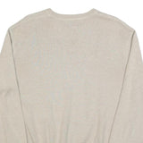 POLO RALPH LAUREN Mens Beige Plain Crew Neck Basic Knit Cotton Jumper M Casual