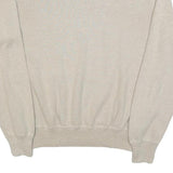 POLO RALPH LAUREN Mens Beige Plain Crew Neck Basic Knit Cotton Jumper M Casual