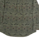 WOOLRICH Mens Green Cotton Patterned Shirt L Button Collar Long Sleeve Casual