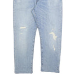 LEVI'S 512 BIG E Mens Slim Jeans Blue Denim Light W34 L25 Cotton Blend Zip