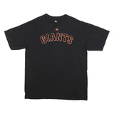 MAJESTIC Mens Black Giants Graphic T-Shirt XL Short Sleeve Crew Neck Player