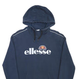 ELLESSE Mens Navy Blue Hoodie S Cotton Blend Casual Pullover Sweatshirt
