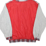 ARGEE Mens Red & Grey Hoodie Jacket L Polyester Blend Plain Zip Casual Lightwear