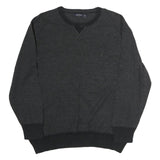 NAUTICA Mens Grey & Black Sweatshirt Crew Neck 2XL Casual Polyester Pullover