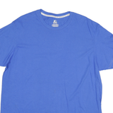 STARTER Mens Blue Plain T-Shirt XL Short Sleeve Crew Neck Casual Cotton Blend