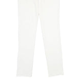 JUST CAVALLI Womens Regular White Cotton Blend Denim Jeans W30 L36 Stylish Zip