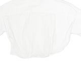 LAUREN RALPH LAUREN Womens White Knot Front Cotton Shirt Short Sleeve Collared