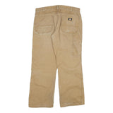 DICKIES Mens Jeans Beige Regular Straight Denim W34 L30 Workwear Utility