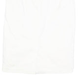 MAX MARA STUDIO Womens White Pencil Knee Length Cotton Blend Skirt UK 14 Elegant