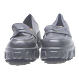BAMBOO Womens Chunky Platform Loafer Shoes Black Leather UK 6 Trendy Comfort