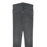 LEVI'S Mens Slim Grey Denim Jeans Cotton Blend Zip W27 L29 Stylish Comfortable